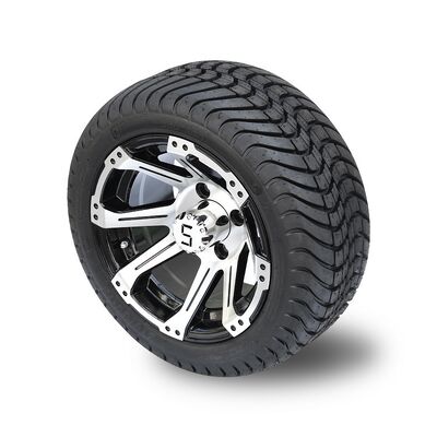 comprar Rodas e Pneus para Carrinho de Golfe de Alumínio Preto de 12 Polegadas 215 35 12 com 8 Raios online manufacture