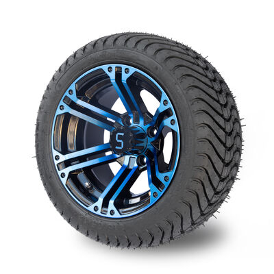 comprar Llantas y neumáticos para carrito de golf de 12 pulgadas, combo azul brillante negro 4 / 101.6 PCD online manufacture