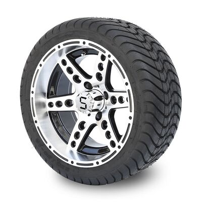 comprar Carro de golf de 14' Machined/Aluminio negro con 6 radios y llantas de calle 225/30-14 Combinado online manufacture