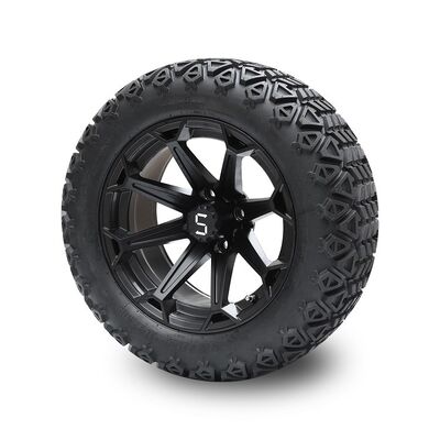 Beli Velg Golf Cart 14'' Matte Black Dan Ban Profil Tinggi 22x10-14 DOT Termasuk Mur Roda dan Tutup Tengah online manufacture