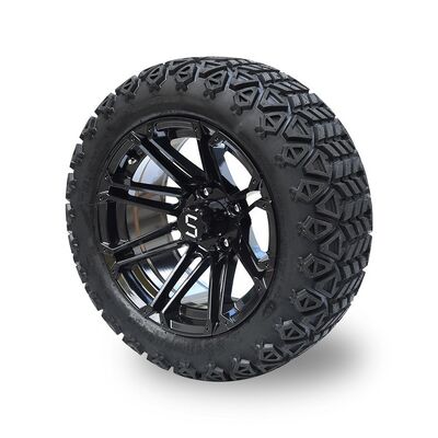comprar Pneu Off-Road para Carrinho de Golfe 22*10-14 e Roda Preta Brilhante com Tampa Central S online manufacture