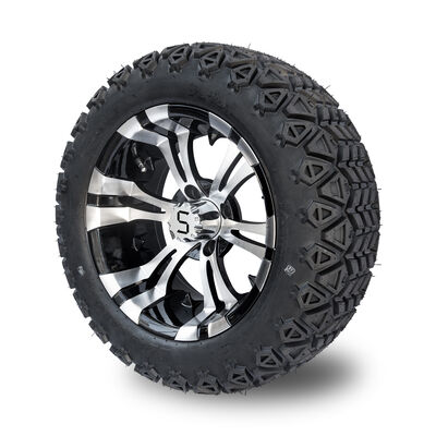 acheter Machinés Gloss Noir 14 pouces roues et pneus de chariot de golf 22x10-14 tout terrain DOT online manufacture