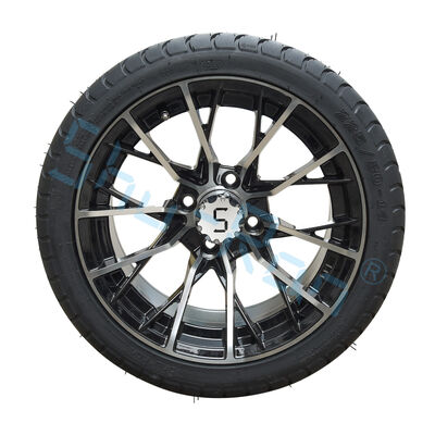 kopen OEM/ODM Golfkar Bewerkte Golssy Zwarte Rims met 14 inch banden online manufacture