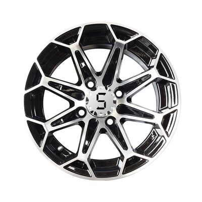 acheter Chariot de golf 12'/14' Machiné et brillant roue en alliage noir 4x4 Bolt Pattern online manufacture