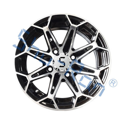 kopen Golfkar 12'/14'' Bewerkte/ Glanzende Zwarte Aluminium Wielen Velgen voor Club Car, EZGO, YMH Golfkarren online manufacture