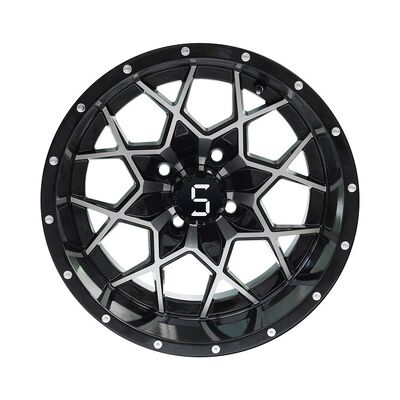 Buy Golf Cart 12''/ 14'' Machined/Glossy Black Aluminum Alloy Wheels 4x4 Bolt Pattern online manufacture