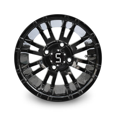 Buy 12'' Aluminum Alloy Glossy Black Wheels For Club Car, EZGO, YAMAHA Golf Carts online manufacture