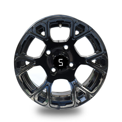 comprar Llanta para carrito de golf de 12'' negra brillante, 6 radios, patrón de pernos 4*4, incluyendo tapa central online manufacture