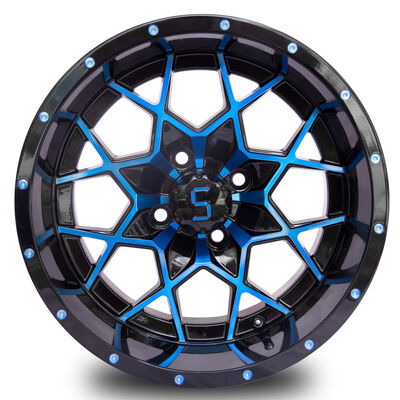 comprar Jantes de carrinho de golfe de 14 polegadas personalizáveis Azul Preto Brilhante Liga de Alumínio ET-25 online manufacture