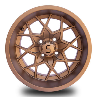 Buy 12 / 14 Inch Bronze Golf Cart Aluminum Wheels 4X4 Bolt Pattern -25 ET 101.6 PCD online manufacture