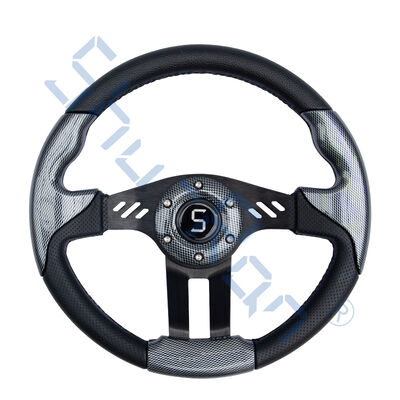comprar Apretón de la fibra de carbono del aviador 5 del carro de golf/volante negro de los rayos online manufacture