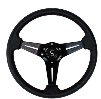 comprar 13.5 polegadas volante de carrinho de golfe preto com três raios online manufacture